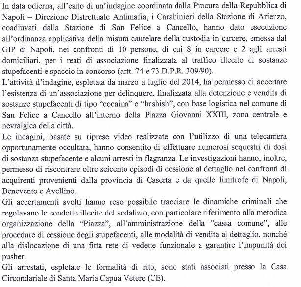 com stampa dda arresti maddaloni droga