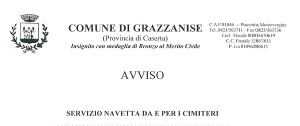 avviso navetta cimitero